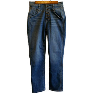 Veronica Beard Jeans Women 27" Ryleigh Slim Straight High Rise Button Fly Boho